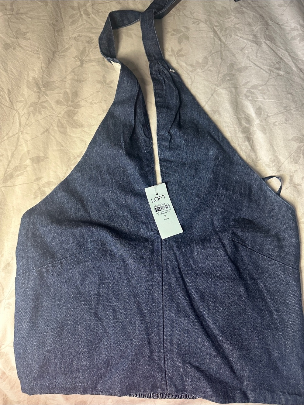 LOFT Indigo Denim Halter Tank